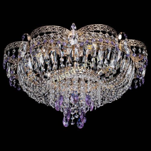 Люстра Камея Флора Журавлик №6 фиолетовая в Химках Гусь Хрустальный