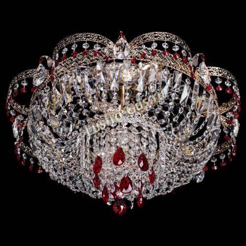 Люстра Камея Флора Журавлик №6 красная в Химках Гусь Хрустальный