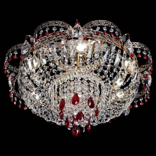 Люстра Камея Флора Журавлик №6 красная в Химках Гусь Хрустальный