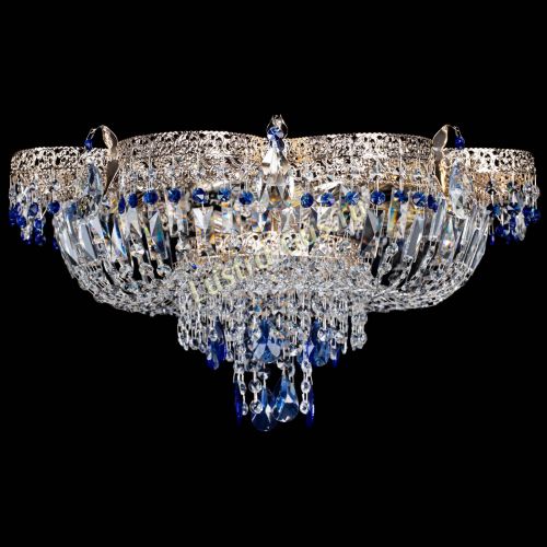 Люстра Камея Флора Журавлик №6 синяя в Химках Гусь Хрустальный