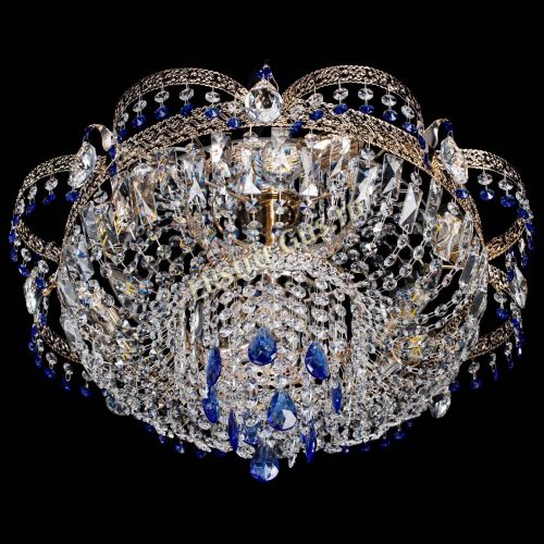 Люстра Камея Флора Журавлик №6 синяя в Химках Гусь Хрустальный