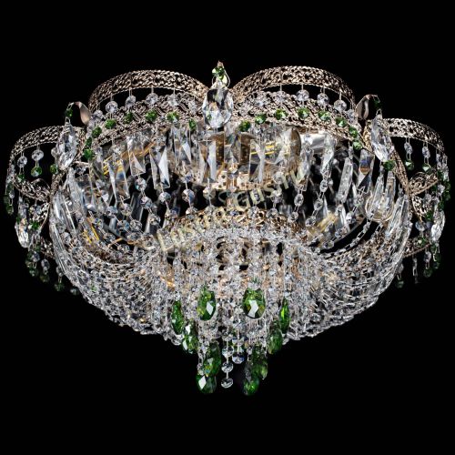 Люстра Камея Флора Журавлик №6 зеленая в Химках Гусь Хрустальный