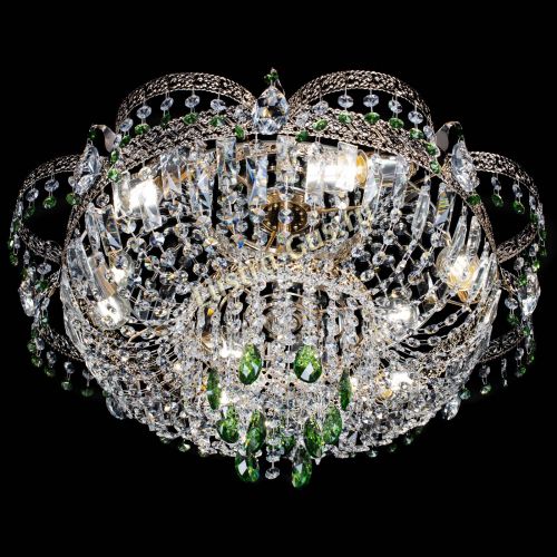 Люстра Камея Флора Журавлик №6 зеленая в Химках Гусь Хрустальный