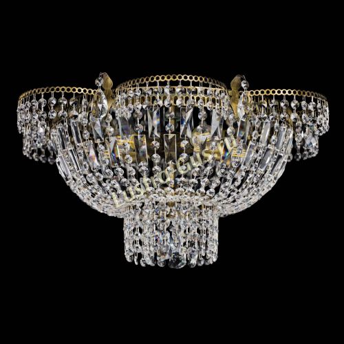 Люстра Камея №1 под бронзу прямая в Химках Гусь Хрустальный