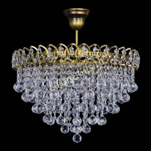 Люстра Капель Пирамида Шар 30 с подвесом под бронзу