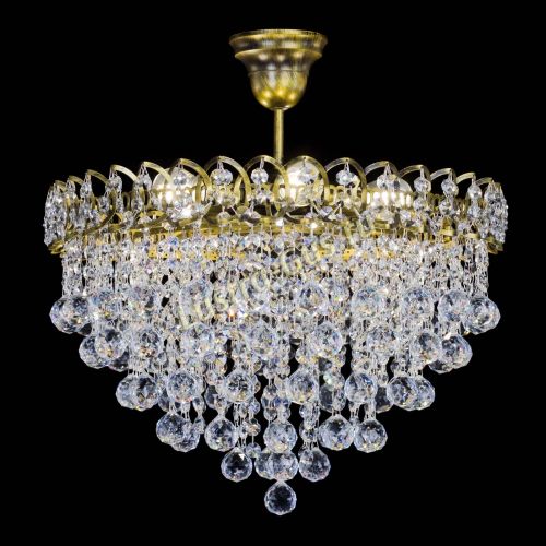 Люстра Капель Пирамида Шар 30 с подвесом под бронзу в Химках Гусь Хрустальный