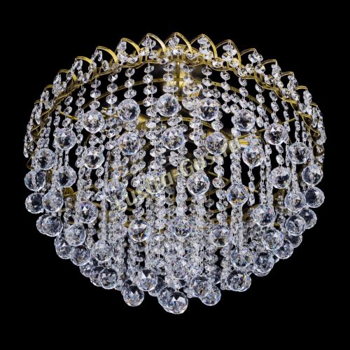 Люстра Капель Пирамида Шар 30 с подвесом под бронзу в Химках Гусь Хрустальный