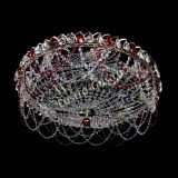 Люстра Каскад Ажур 700 мм красный в Химках Люстра Каскад Ажур 700 мм красный в Химках