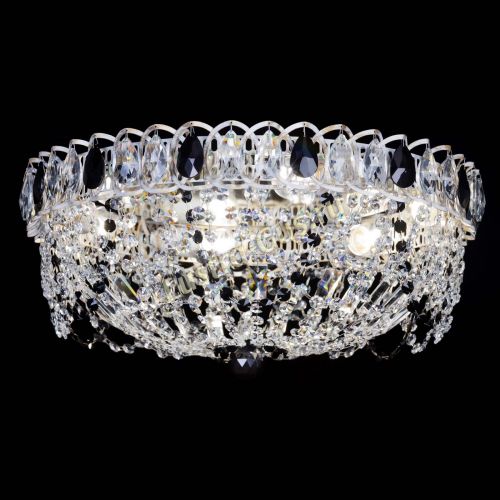 Люстра Каскад Ажур Черная белая в Химках Гусь Хрустальный