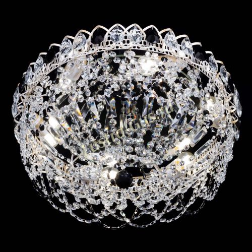 Люстра Каскад Ажур Черная белая в Химках Гусь Хрустальный