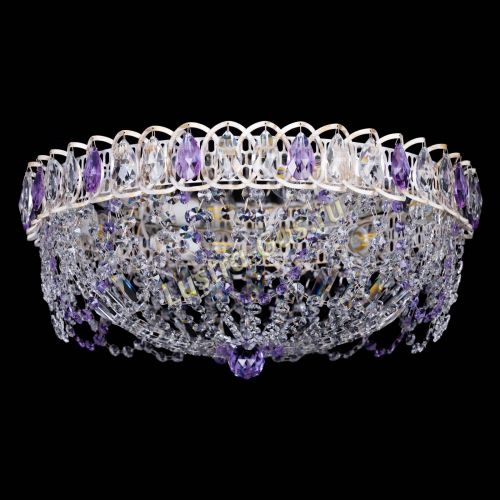 Люстра Каскад Ажур Фиолетовая белая в Химках Люстра Каскад Ажур Фиолетовая белая в Химках