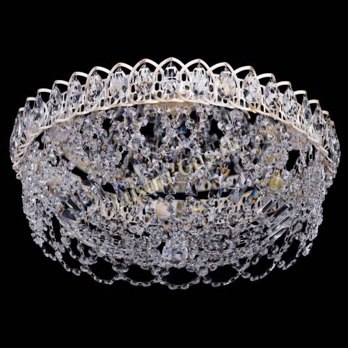 Люстра Каскад Ажур белая в Химках Гусь Хрустальный