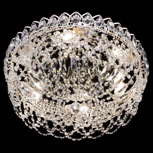 Люстра Каскад Ажур белая в Химках Гусь Хрустальный