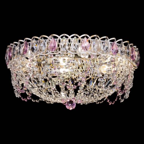 Люстра Каскад Ажур Розовая белая в Химках Гусь Хрустальный