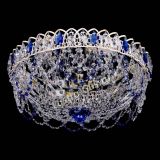 Люстра Каскад Ажур Синяя белая в Химках