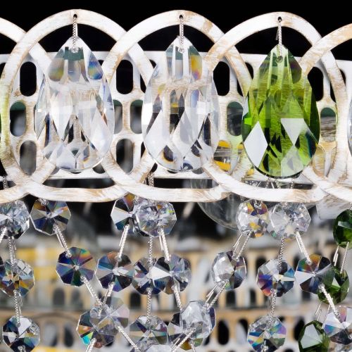 Люстра Каскад Ажур Зеленая белая в Химках Гусь Хрустальный