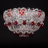 Люстра Катерина шар красная, диаметр 400 мм, цвет серебро, Люстры Гусь Хрустальный Люстра Катерина шар красная, диаметр 400 мм, цвет серебро, Люстры Гусь Хрустальный