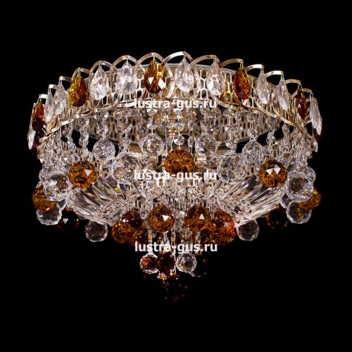 Люстра Катерина Шар Плюс цветная в Химках Гусь Хрустальный