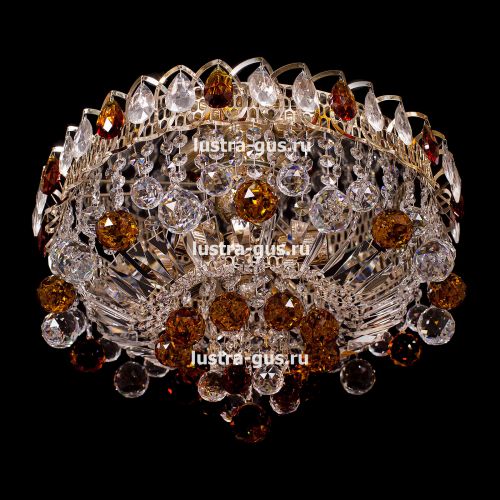 Люстра Катерина Шар Плюс цветная в Химках Гусь Хрустальный