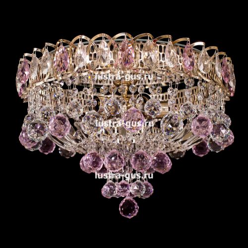 Люстра Катерина Шар Плюс цветная в Химках Гусь Хрустальный