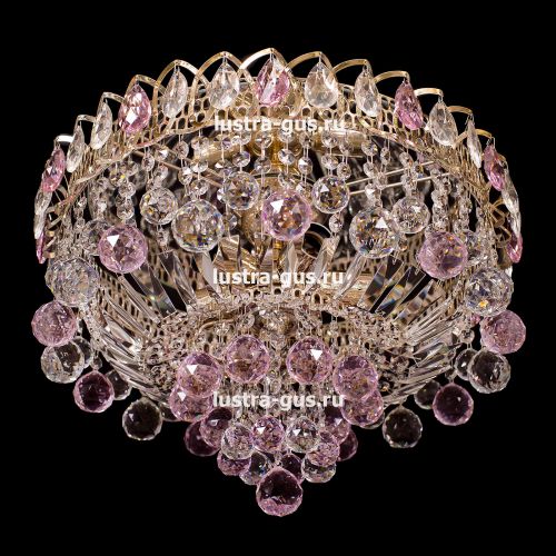 Люстра Катерина Шар Плюс цветная в Химках Гусь Хрустальный