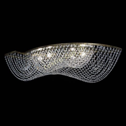 Люстра Хрустальная Волна под бронзу в Химках Гусь Хрустальный