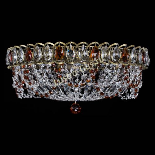 Люстра Хрустальный Каскад Ажур под бронзу Чайная в Химках Гусь Хрустальный