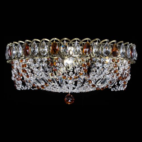 Люстра Хрустальный Каскад Ажур под бронзу Чайная в Химках Гусь Хрустальный