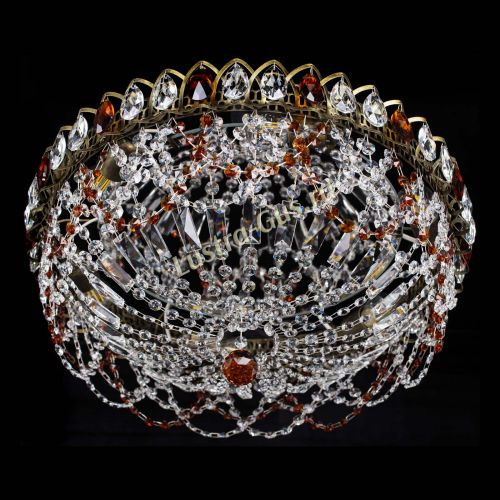 Люстра Хрустальный Каскад Ажур под бронзу Чайная в Химках Гусь Хрустальный