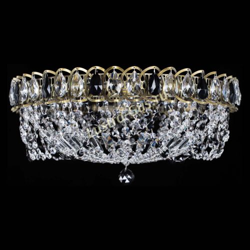 Люстра Хрустальный Каскад Ажур под бронзу Черная в Химках Гусь Хрустальный