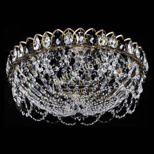 Люстра Хрустальный Каскад Ажур под бронзу Черная в Химках Гусь Хрустальный