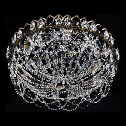 Люстра Хрустальный Каскад Ажур под бронзу Черная в Химках Гусь Хрустальный