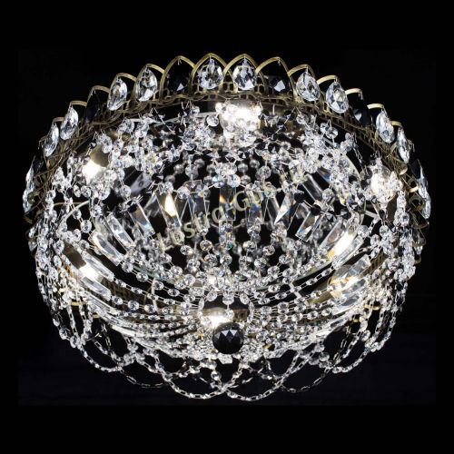 Люстра Хрустальный Каскад Ажур под бронзу Черная в Химках Гусь Хрустальный