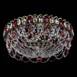 Люстра Хрустальный Каскад Ажур под бронзу Красная в Химках