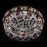 Люстра Хрустальный Каскад Ажур под бронзу Красная в Химках