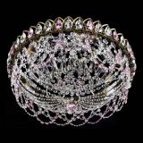 Люстра Хрустальный Каскад Ажур под бронзу Розовая в Химках