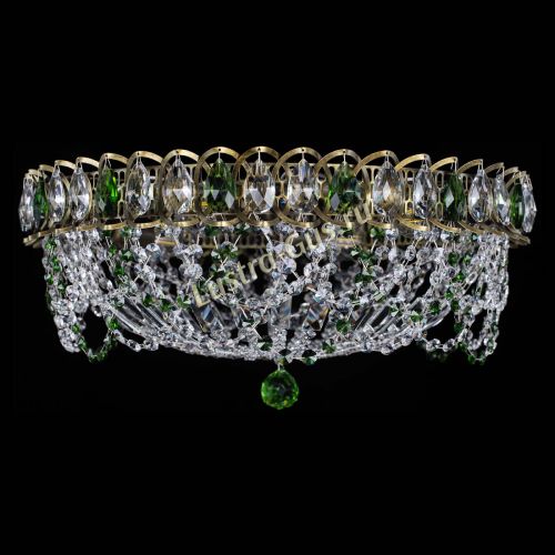 Люстра Хрустальный Каскад Ажур под бронзу Зеленая в Химках Люстра Хрустальный Каскад Ажур под бронзу Зеленая в Химках