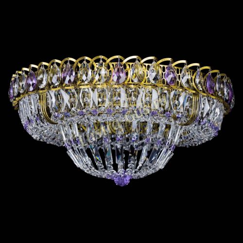 Люстра Кольцо Классика Пластинка фиолетовая под бронзу в Химках Люстра Кольцо Классика Пластинка фиолетовая под бронзу в Химках