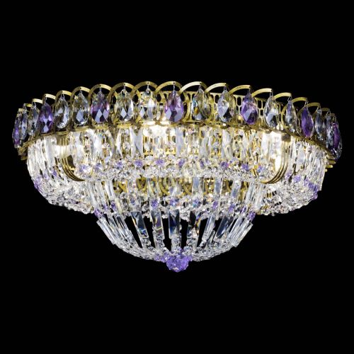 Люстра Кольцо Классика Пластинка фиолетовая под бронзу в Химках Гусь Хрустальный