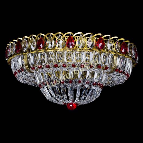 Люстра Кольцо Классика Пластинка красная под бронзу в Химках Гусь Хрустальный