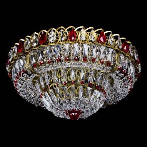 Люстра Кольцо Классика Пластинка красная под бронзу в Химках Гусь Хрустальный