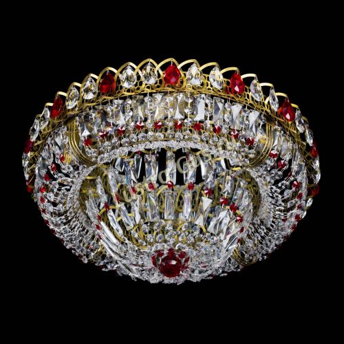 Люстра Кольцо Классика Пластинка красная под бронзу в Химках Гусь Хрустальный