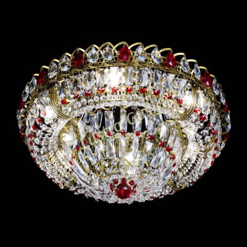 Люстра Кольцо Классика Пластинка красная под бронзу в Химках Гусь Хрустальный