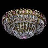 Люстра Кольцо Классика Пластинка розовая под бронзу в Химках