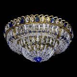 Люстра Кольцо Классика Пластинка синяя под бронзу в Химках