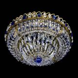 Люстра Кольцо Классика Пластинка синяя под бронзу в Химках