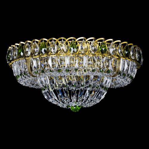 Люстра Кольцо Классика Пластинка зеленая под бронзу в Химках Гусь Хрустальный