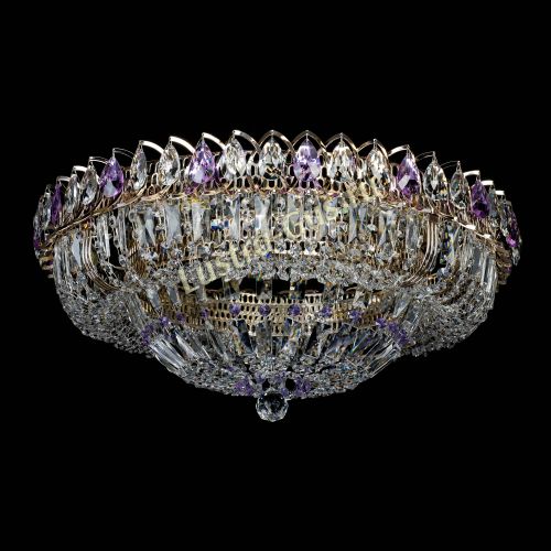 Люстра Кольцо Классика Пластинка фиолетовая в Химках Гусь Хрустальный