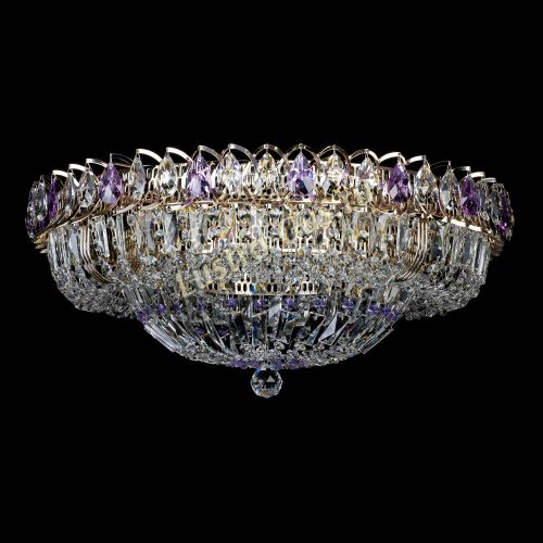 Люстра Кольцо Классика Пластинка фиолетовая в Химках Гусь Хрустальный