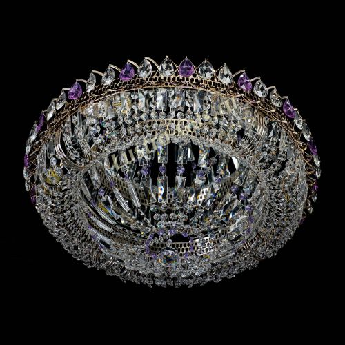 Люстра Кольцо Классика Пластинка фиолетовая в Химках Гусь Хрустальный